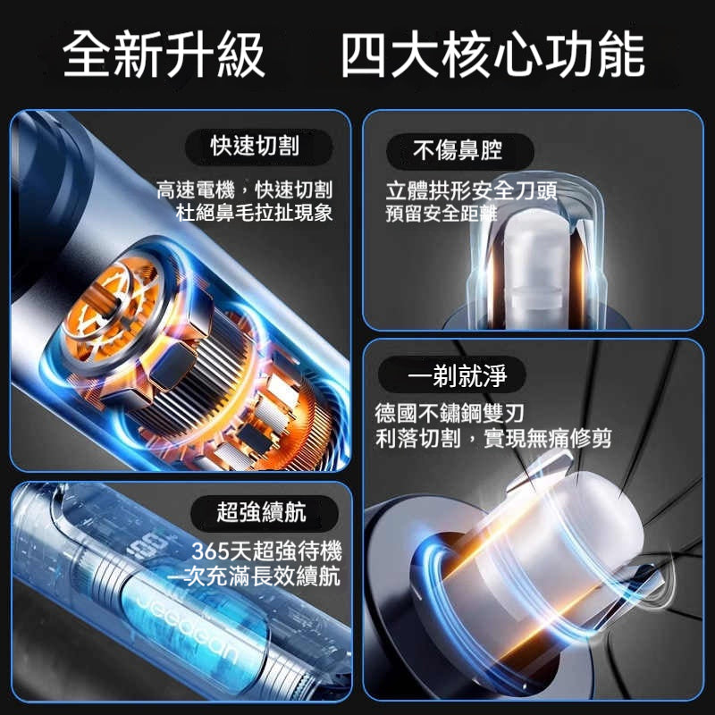 電動鼻毛修剪器男士充電式清理鼻孔去鼻毛剪刀女用剃刮去鼻毛神器